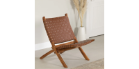 Balka Woven Leather Lounge Chair 100429